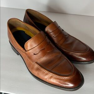 Cole Haan Hawthorne Penny Loafers. classic slip-on burnished leather upper Sz 10